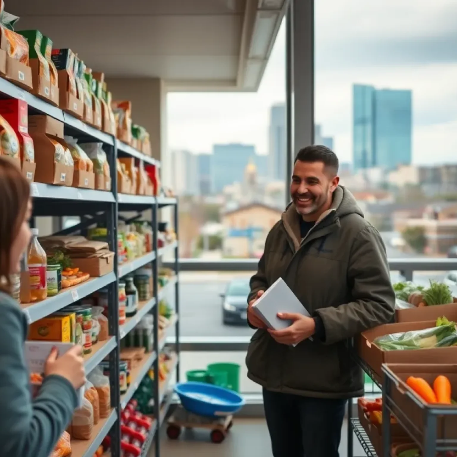 Families receiving assistance from a community food pantry