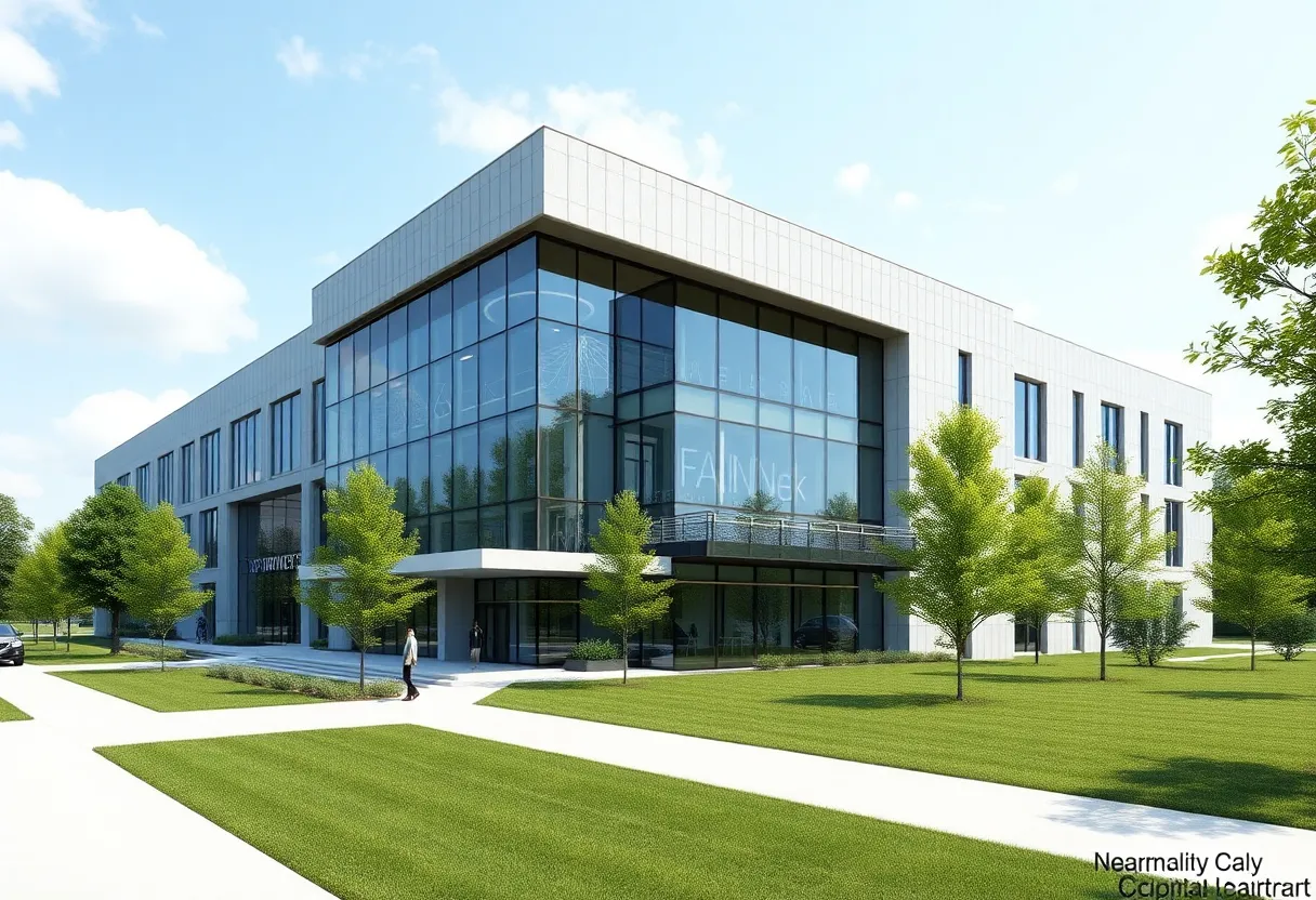 Architectural rendering of the Marshall Institute of Cyber Security in Virginia