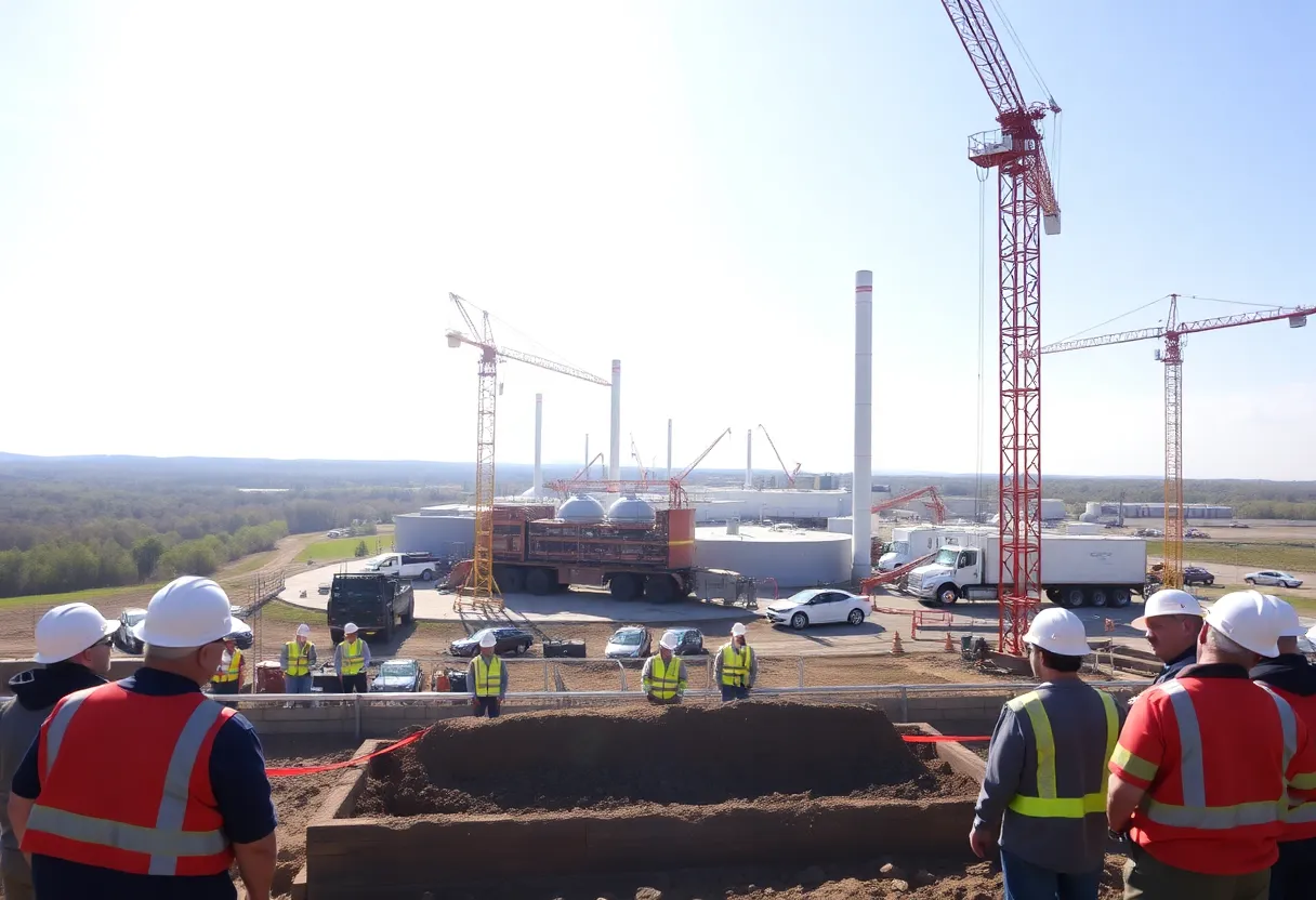Groundbreaking ceremony for the Merck pharmaceutical plant in Virginia