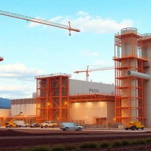 Construction site of Merck's new facility in Virginia.