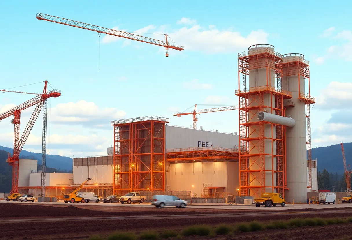 Construction site of Merck's new facility in Virginia.