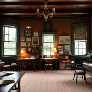 Interior of Virginia G. Piper Writers House with reading spaces