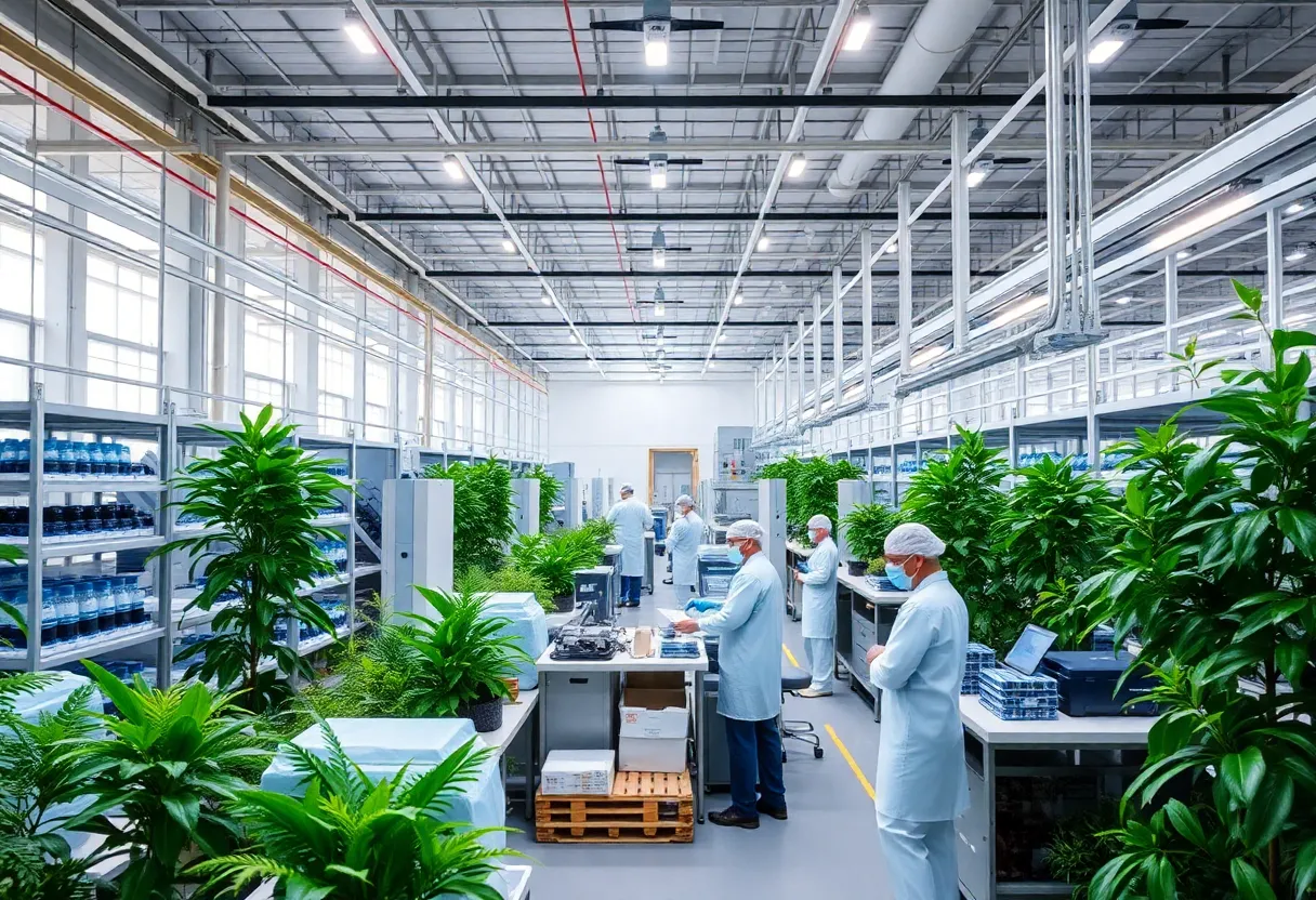 Modern pharmaceutical facility in Virginia emphasizing sustainable manufacturing