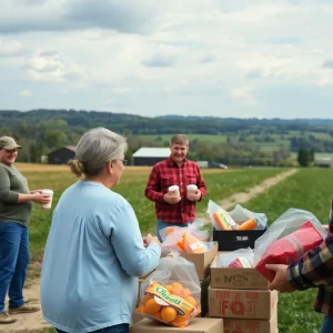 Food bank distribution in a Virginia rural community