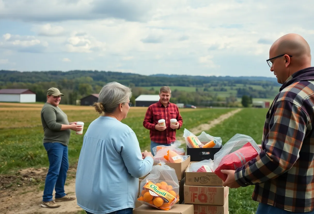 Food bank distribution in a Virginia rural community